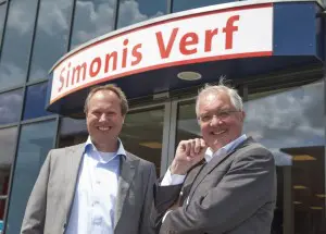 Quint (links) en Harmsen: “Met onze Deco-showroom proberen we met name kleinere schildersbedrijven en zzp’ers binnen te halen.”