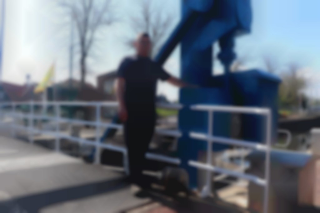 Jeroen van Hasselt bij de sluis